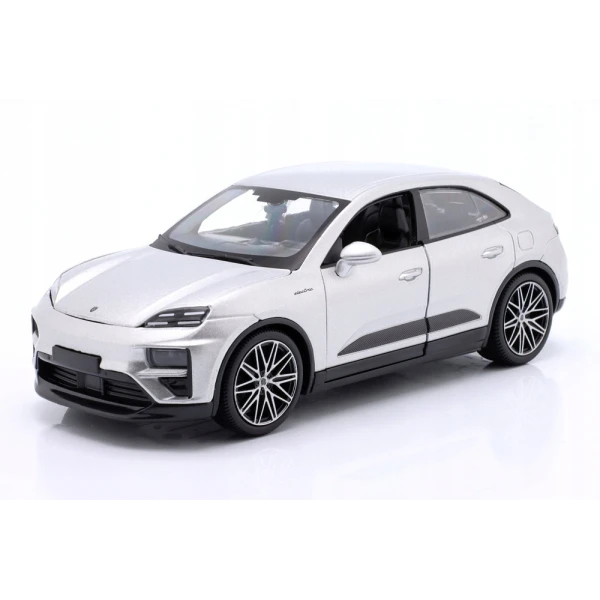 BBURAGO 1:24 PORSCHE MACAN TURBO ELECTRIC SILVER