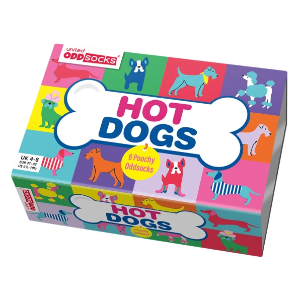 WOMEN SOCKS No 37-42 SET 6 pieces HOT DOGS