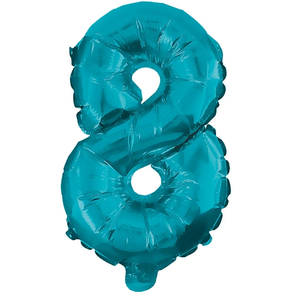 BALLOON BLUE FOIL 32 cm No 8