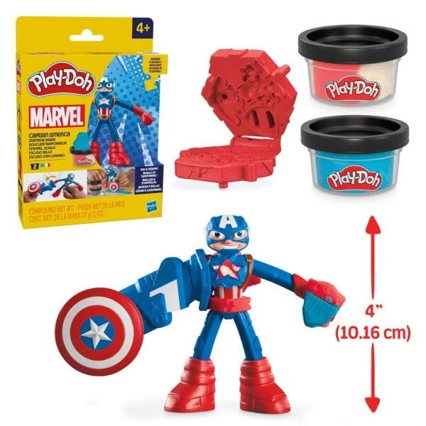 PLAY-DOH PLAYSET CAPTAIN AMERICA STAMPING SHIELD