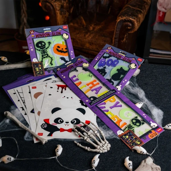 LEGAMI ΑΥΤΟΚΟΛΛΗΤΑ ΠΑΡΑΘΥΡΟΥ ΠΟΥ ΦΩΣΦΟΡΙΖΟΥΝ - HAPPY HALLOWEEN
