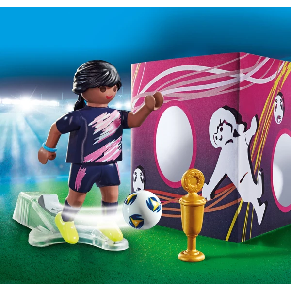 PLAYMOBIL SPECIAL PLUS ΓΥΝΑΙΚΑ ΠΟΔΟΣΦΑΙΡΙΣΤΗΣ ΜΕ ΤΟΙΧΟ ΕΞΑΣΚΗΣΗΣ