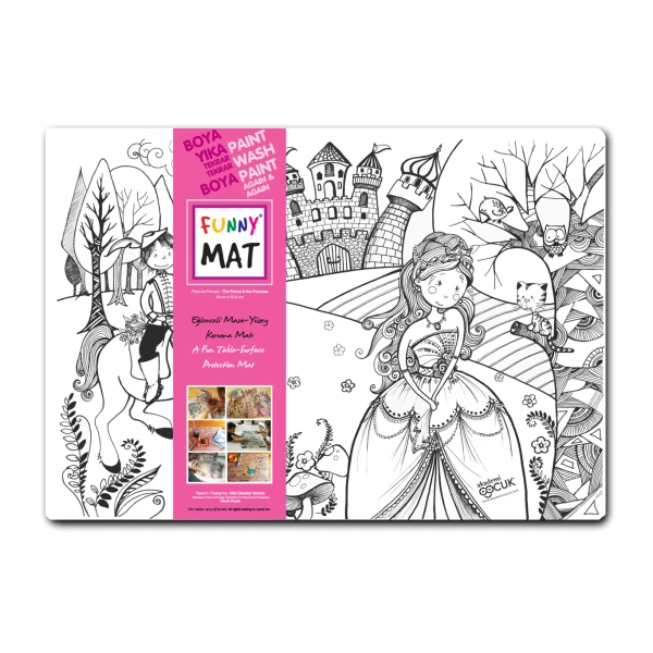 AKADEMI FUNNY MAT ΣΟΥΠΛΑ ΧΡΩΜΑΤΙΣΜΟΥ ΠΡΙΓΚΙΠΙΣΣΑ 48X33.5 cm