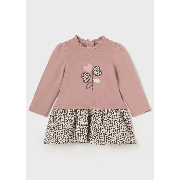 MAYORAL DRESS COTTON COMBINED BLUSH