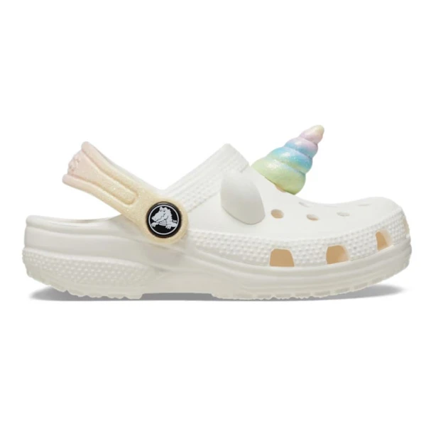 CROCS TODDLERS CLASSIC CLOG I AM RAINBOW UNICORN CHALK