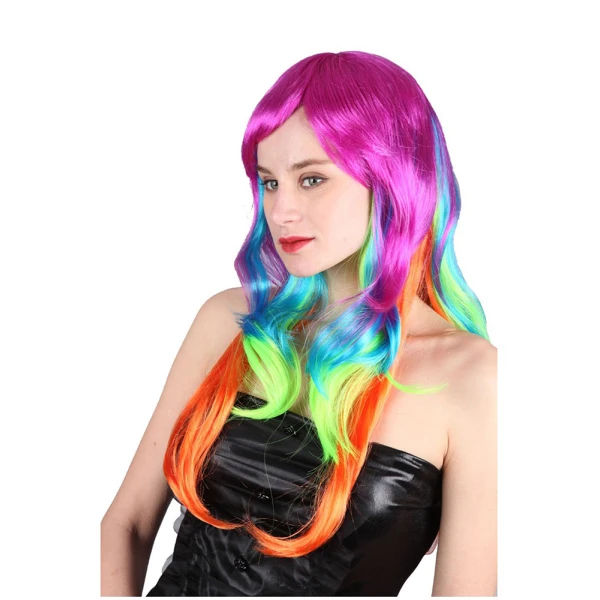 ADULT CARNIVAL WIG MULTICOLOUR