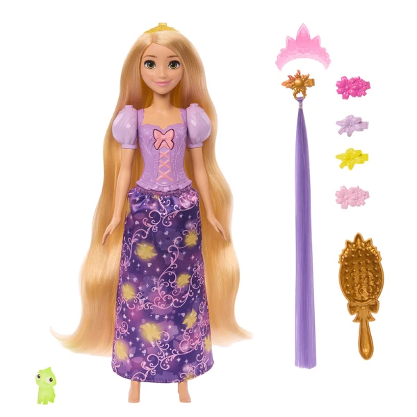 DISNEY PRINCESS ΚΟΥΚΛΑ ΡΑΠΟΥΝΖΕΛ ΜΕ ΜΑΛΛΙΑ ΠΟΥ ΛΑΜΠΟΥΝ