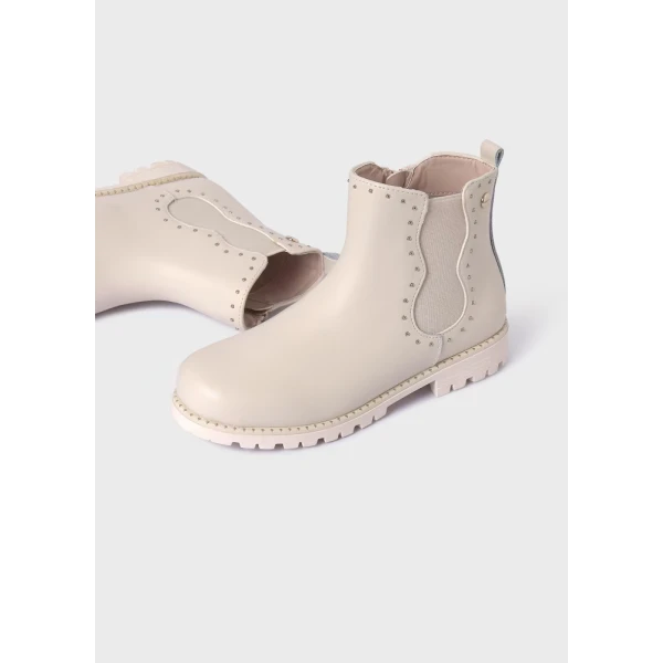 MAYORAL ANKLE BOOT BIKER CHELSEA ECRU