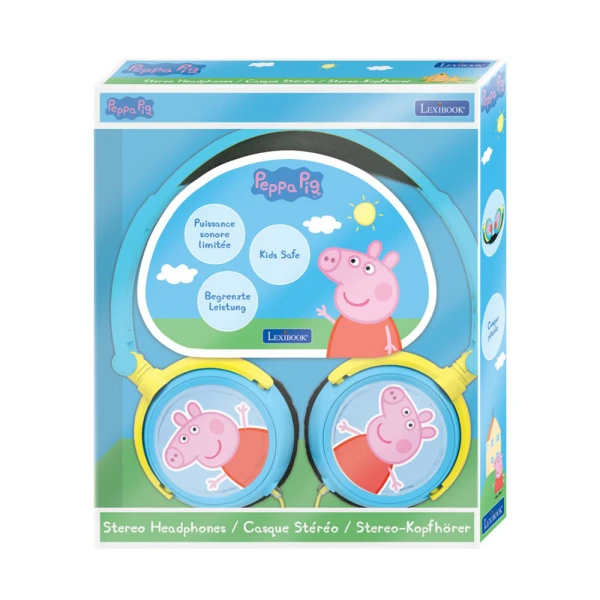 LEXIBOOK PEPPA PIG STEREO ΑΝΑΔΙΠΛΟΥΜΕΝΑ ΑΚΟΥΣΤΙΚΑ ΜΕ ΑΣΦΑΛΗ ΕΝΤΑΣΗ ΓΙΑ ΠΑΙΔΙΑ