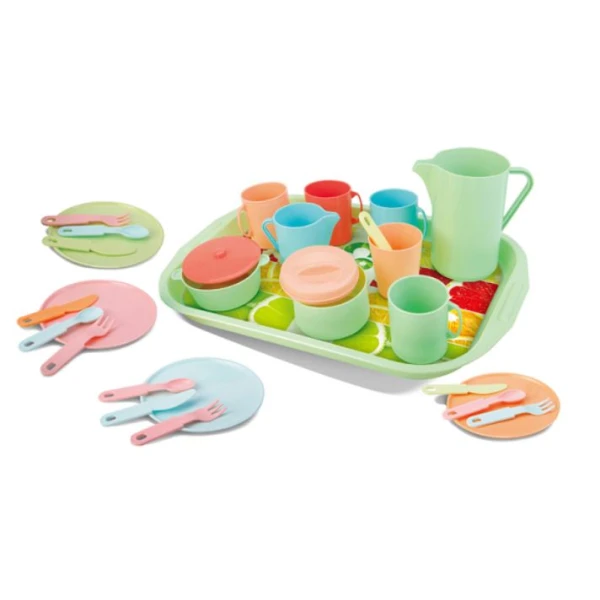 KITCHEN UTENSILS SET WITH MULTICOLOR TRAY