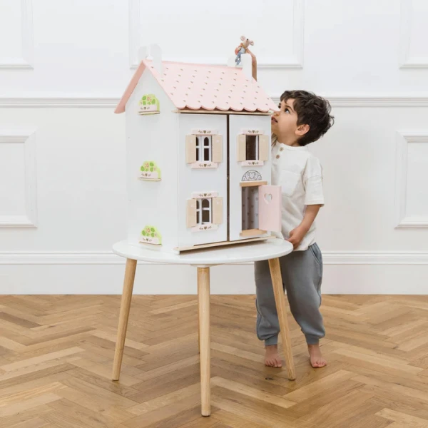 LE TOY VAN ΞΥΛΙΝΟ ΚΟΥΚΛΟΣΠΙΤΟ ROSE HEART ΡΟΖ-ΛΕΥΚΟ 44Χ35Χ63 εκ.