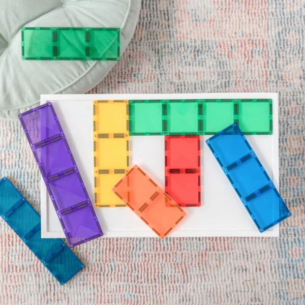 CONNETIX MAGNETIC TILES RAINBOW RECTANGLE PACK 18 pcs