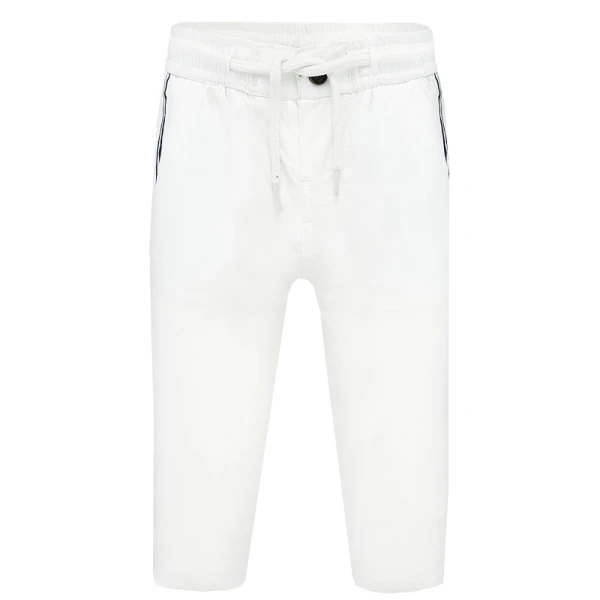 MAYORAL TROUSERS STRIPPED POCKETS ECRU