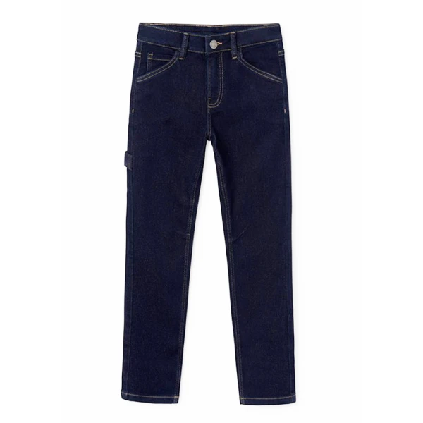 MAYORAL TROUSERS SOFT DENIM WORKER BLUE DARK