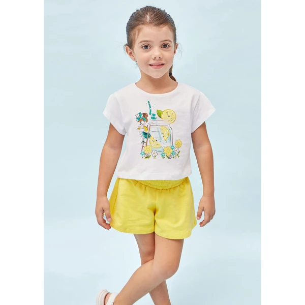MAYORAL SET SHORT PANTS PRINTED YELLOW