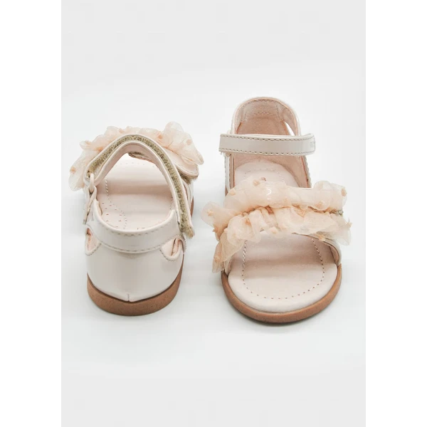 MAYORAL SANDALS PATENT LEATHER ECRU 