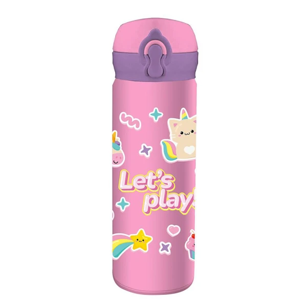 MUST TEAM ΑΝΟΞΕΙΔΩΤΟ ΠΑΓΟΥΡΙ ΘΕΡΜΟΣ 500ml 8X22 εκ. ΜΕ ΚΑΛΑΜΑΚΙ - 4 ΣΧΕΔΙΑ