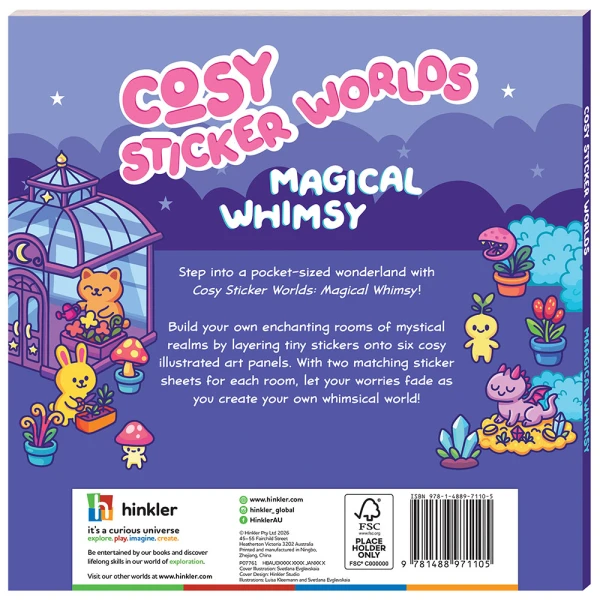 COSY STICKERS WORLDS ΒΙΒΛΙΟ ΜΕ ΑΥΤΟΚΟΛΛΗΤΑ MAGICAL WHIMSY