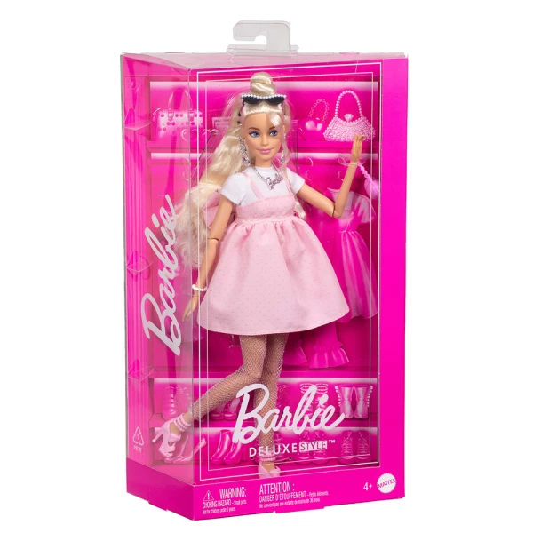 BARBIE DELUXE FASHIONISTAS DOLL - PINK DRESS