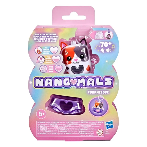 NANO-MALS ELECTRONIC FIDGET PET - PURRNELOPE THE CALICO KITTY