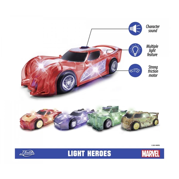 JADA CAR 1:32 MARVEL LIGHT HERO SPIDERMAN