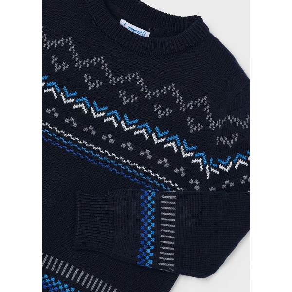 MAYORAL JERSEY JACQUARD DESIGNS BLACK-BLUE