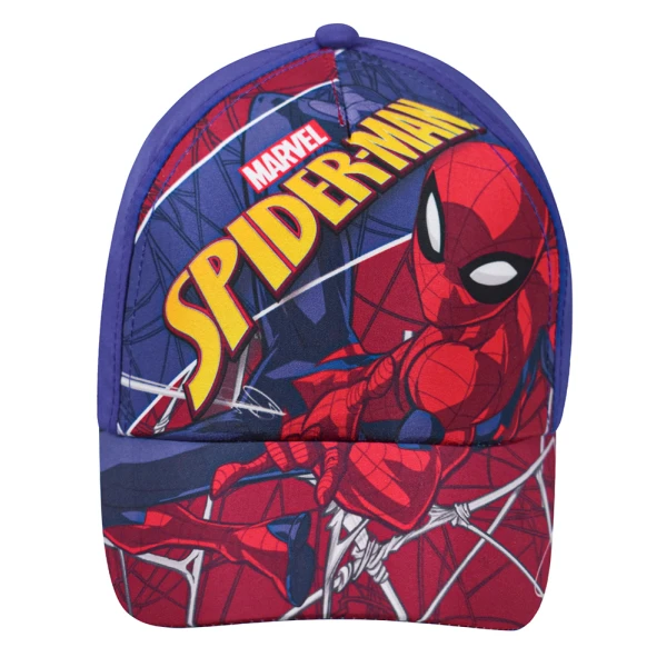 KIDS JOCKEY HAT SPIDERMAN BLUE & RED FACE