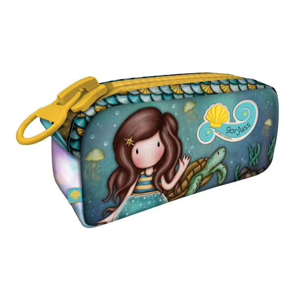 GORJUSS SANTORO PENCIL CASE WITH GIANT ZIP MAKING WAVES - DEEP SECRETS