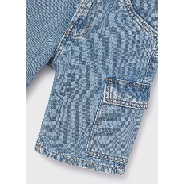 MAYORAL BERMUDA SHORTS DENIM CARGO DENIM
