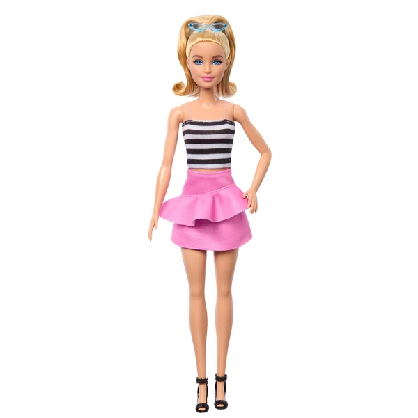 ΚΟΥΚΛΑ BARBIE FASHIONISTAS - ΑΣΠΡΟΜΑΥΡΟ ΤΟΠ
