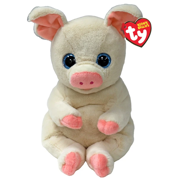 TY BEANIE BELLIES FLUFFY PIG 23 cm