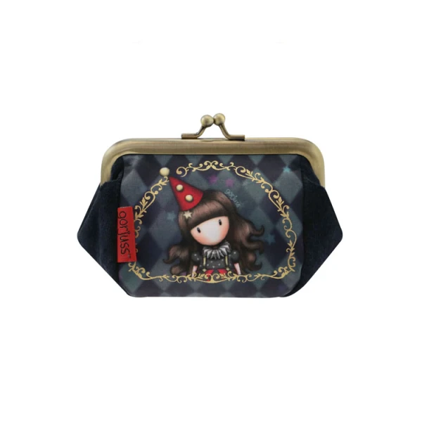 GORJUSS SANTORO CIRCUS PUFFY CLASP PURSE HARLEQUIN