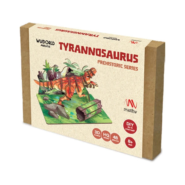 WUDORLD ARTISTIC DINO ΞΥΛΙΝΗ ΚΑΤΑΣΚΕΥΗ TYRANNOSAURUS