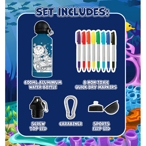 SPLAT PLANET SEA LIFE COLOUR-IN BOTTLE