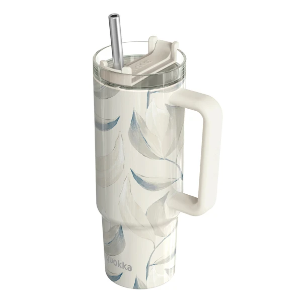QUOKKA STAINLESS STEEL THERMAL RAMBLER ΚΟΥΠΑ ΜΕ ΚΑΛΑΜΑΚΙ 950ml - COTTON