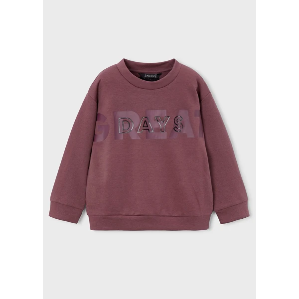 MAYORAL SWEATSHIRT GREAT DAYS PLUM 