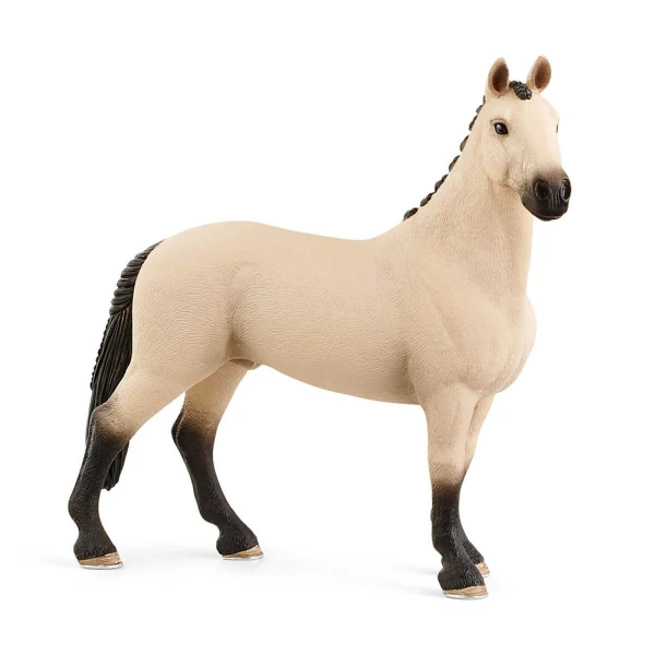 MINIATURE SCHLEICH HANOVERIAN GELDING WHITE-BROWN