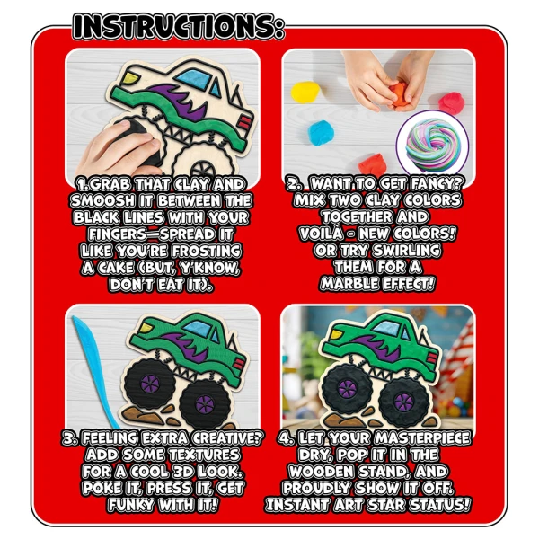 SPLAT PLANET MESS-FREE PAINT KIT WITH CLAY RACE CARS