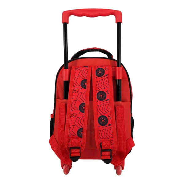MUST TEAM PRESCHOOL TROLLEY BACKPACK 27X10X31 cm WITH 2 COMPARTMENTS CARS LIGHTNING McQUEEN KA-CHOW