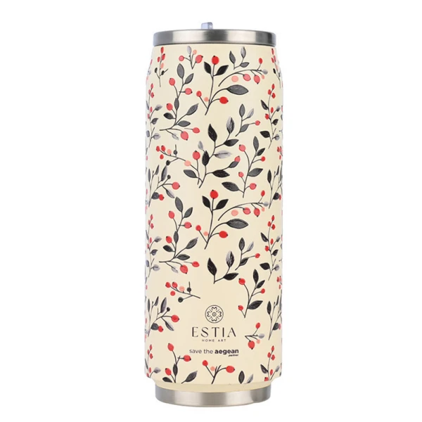 ESTIA HOME ART TRAVEL CUP 500ml - BLOOM BEIGE