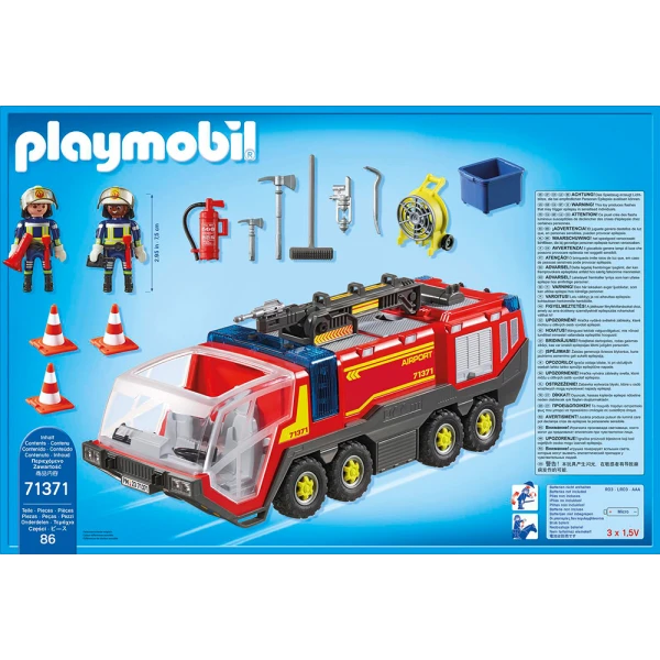 PLAYMOBIL CITY ACTION ΠΥΡΟΣΒΕΣΤΙΚΟ ΟΧΗΜΑ ΜΕ ΦΩΤΑ, ΗΧΟ ΚΑΙ ΠΥΡΟΣΒΕΣΤΙΚΟ ΚΑΝΟΝΙ