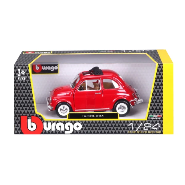 BBURAGO 1:24 FIAT 500L 1968 RED