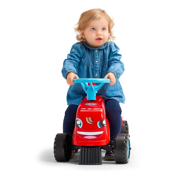 FALK GO RIDE-ON TRACTOR WITH TRAILER RED