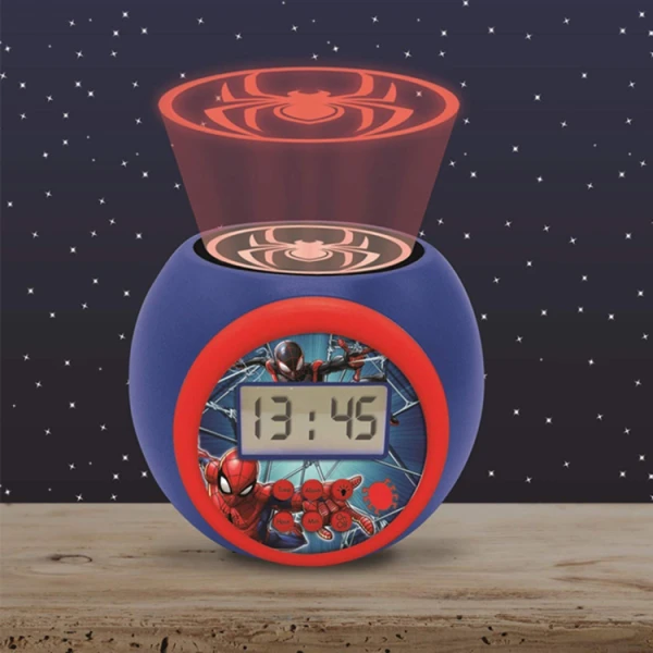 LEXIBOOK SPIDERMAN ALARM CLOCK PROJECTOR WITH TIMER
