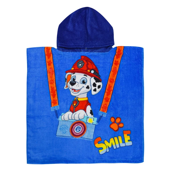 PONCHO BEACH TOWEL 50X100 cm PAW PATROL SMILE