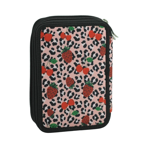 BACK ME UP DOUBLE FILLED  PENCIL CASE FASHION BEAR
