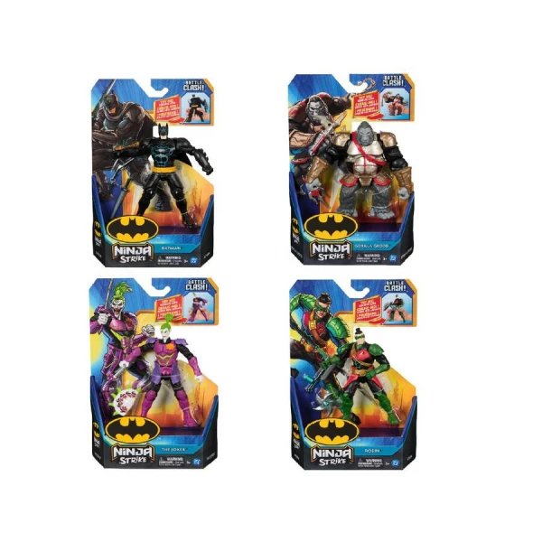 BATMAN NINJA STRIKE FIGURES WITH BATTLE MOVEMENT 15 cm - 4 DESIGNS