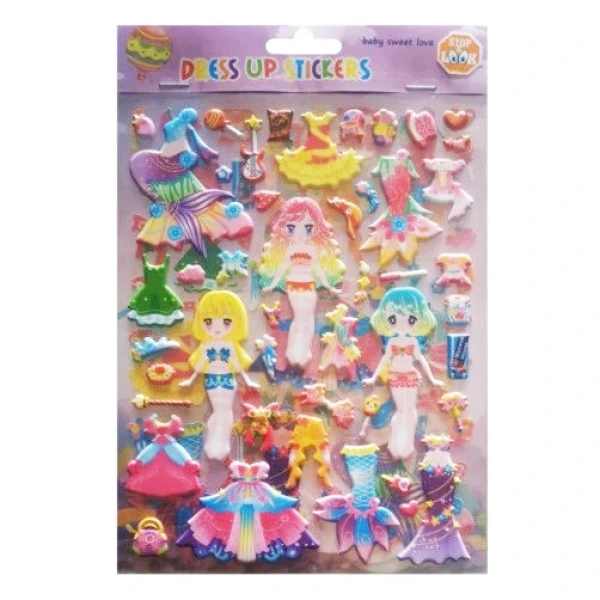 STICKERS DRESS THE DOLL - 4 DESIGNS
