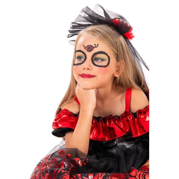 ΠΑΙΔΙΚΗ ΑΠΟΚΡΙΑΤΙΚΗ ΣΤΟΛΗ DAY OF THE DEAD SENORITA