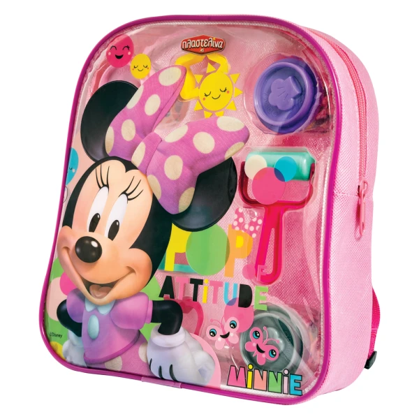 AS DOUGH BACKPACK WITH 4 POTS - 3D CAPS AND 5 TOOLS 200GR FOR AGES 3+